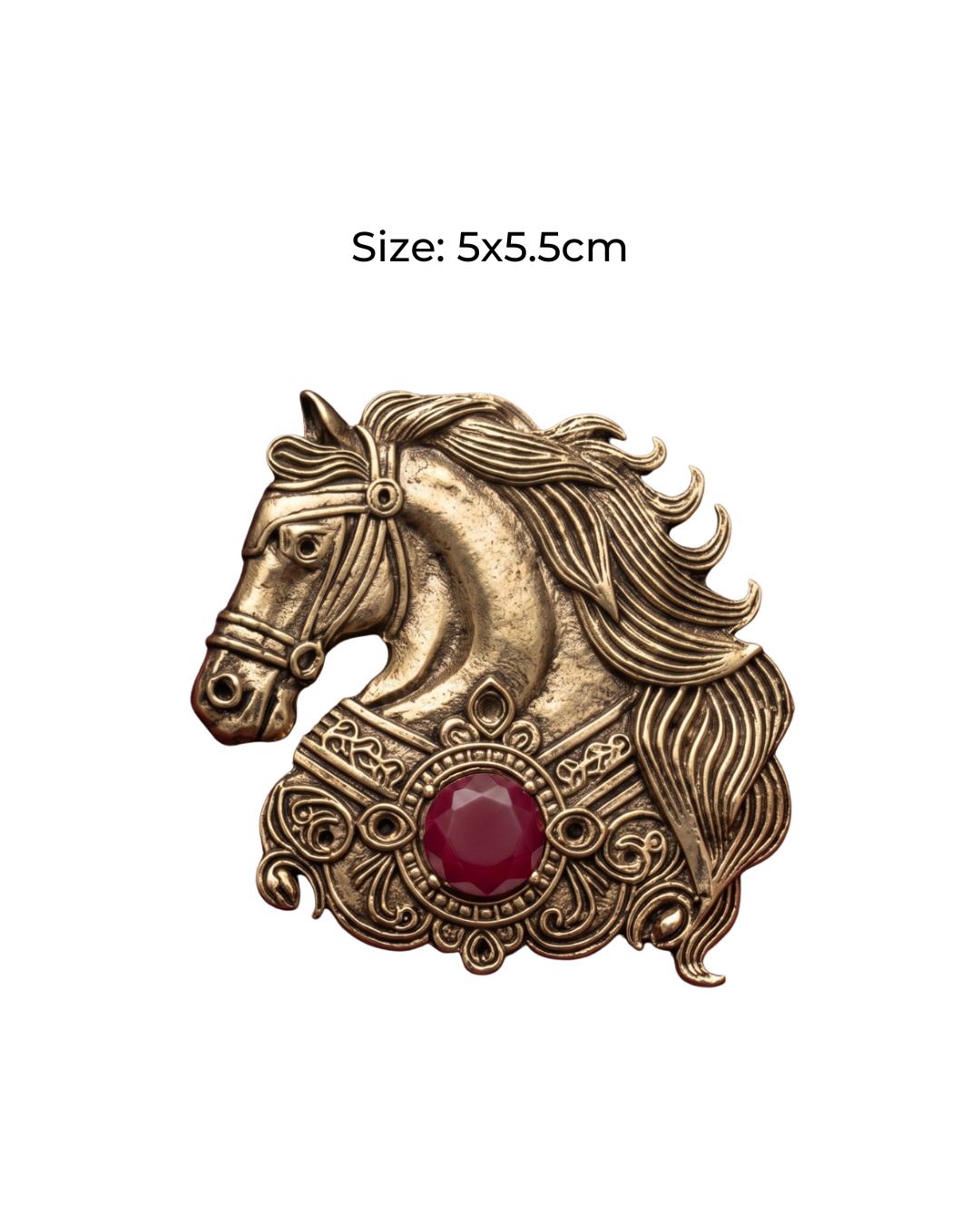 Regal Horse Brass Brooch