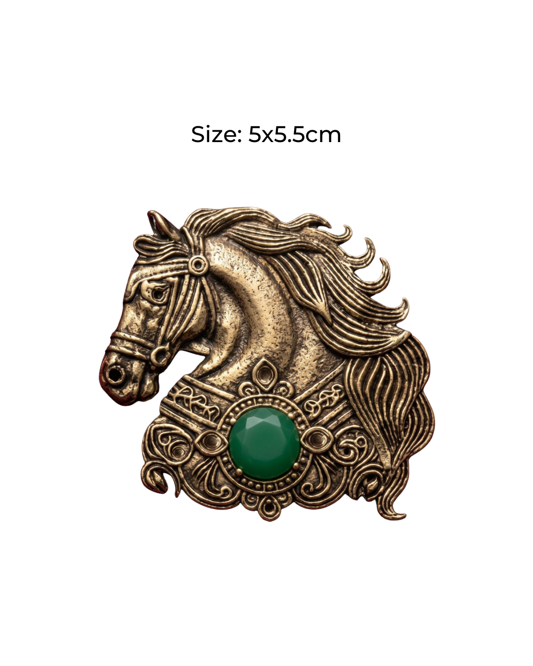 Regal Horse Brass Brooch