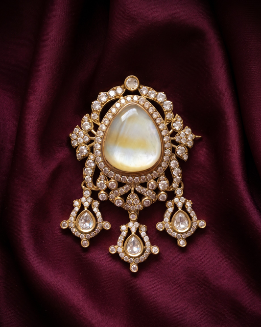 Chandra Polki Brooch