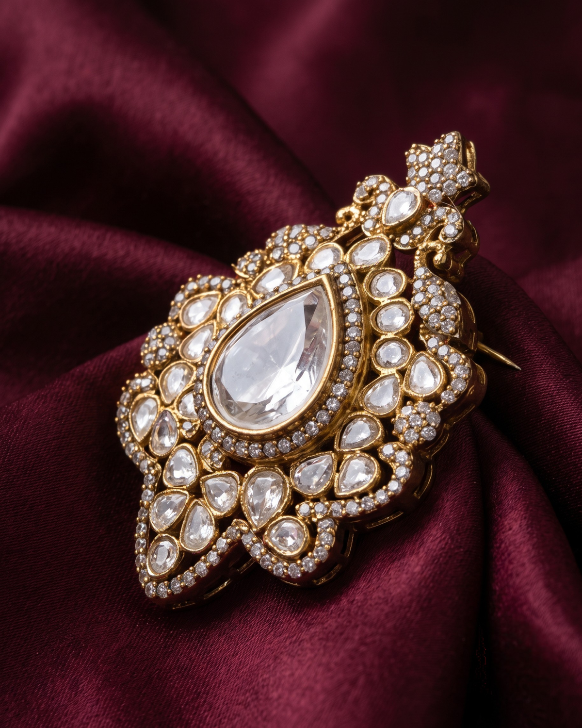 Raj Tilak Polki Brooch