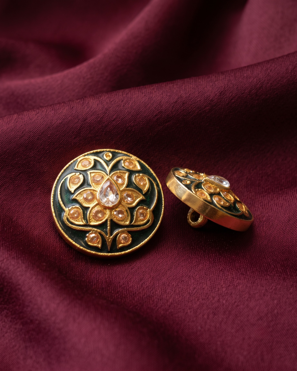 Gul-e-Markat Meenakari Button Set