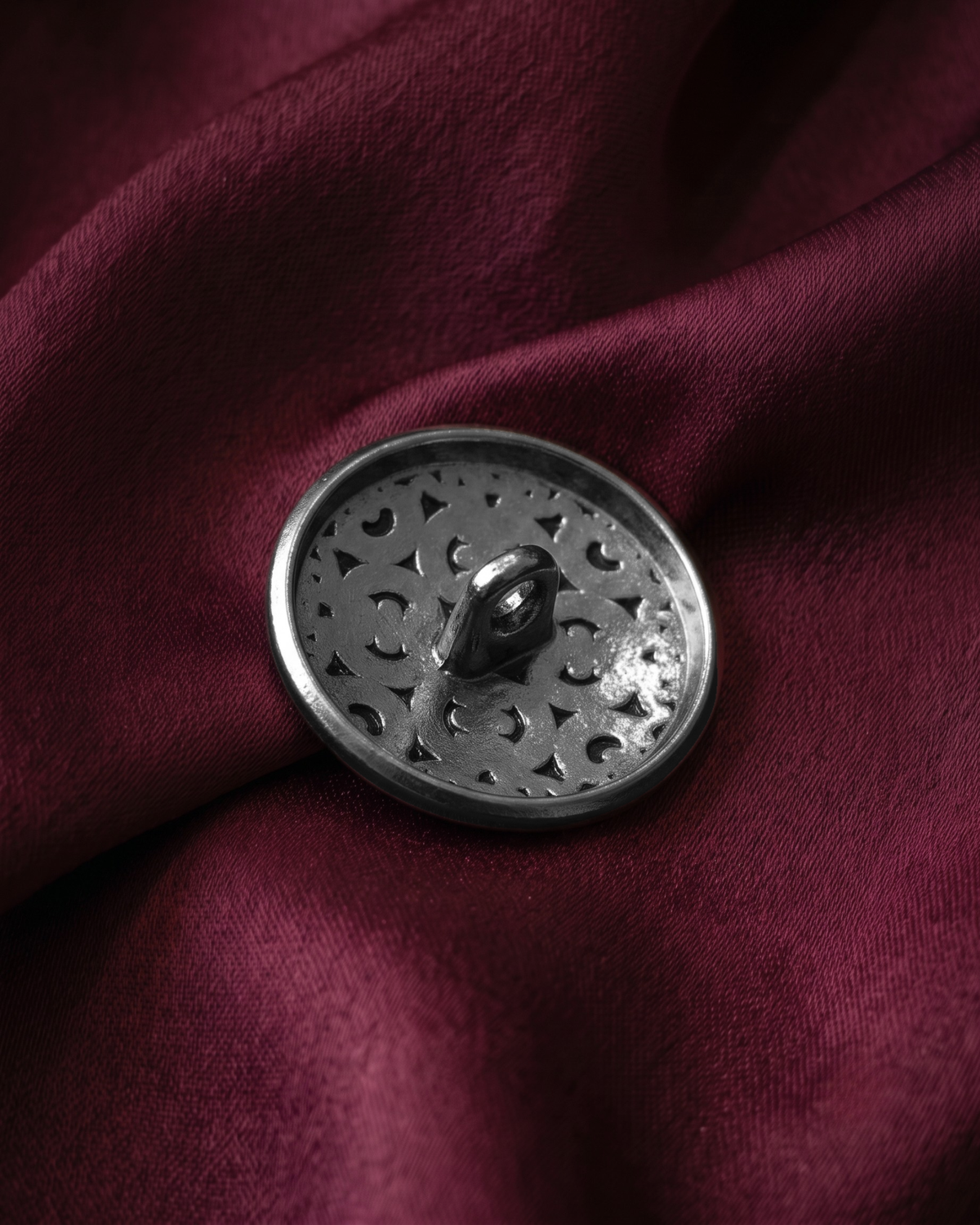 Filigree Metal Button Set - Gunmetal