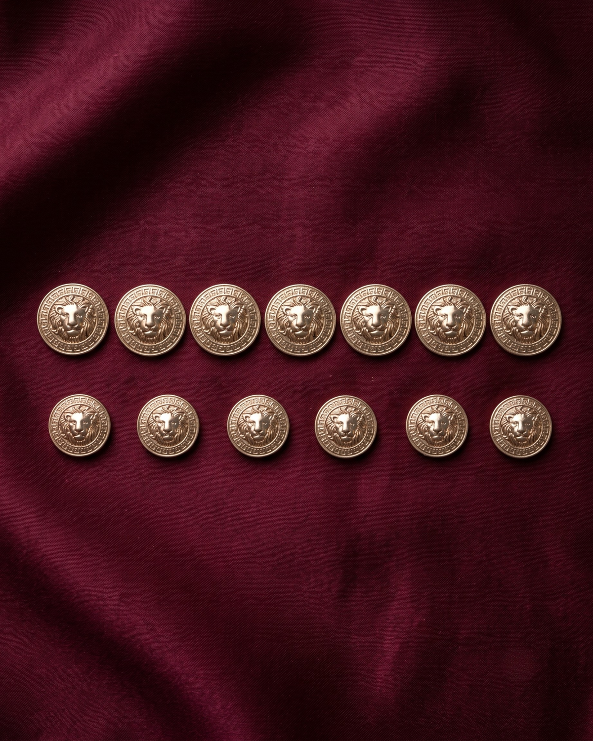 Lion Metal Button Set - Gold