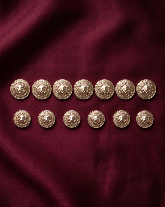 Lion Metal Button Set - Gold