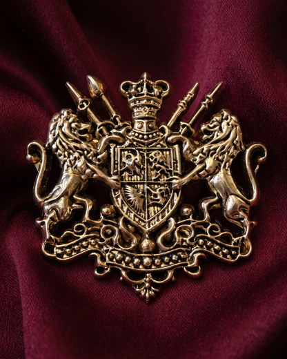 Rajputana Lion Crest Brooch & Button Set
