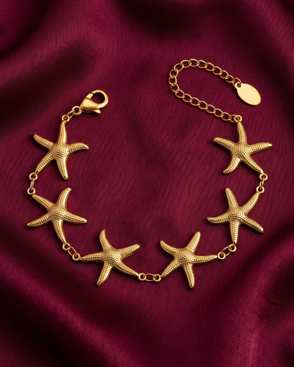 Starfish 18K Gold-Plated Stainless Steel Bracelet