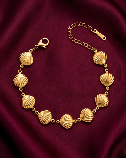 Vivienne Shell 18K Gold-Plated Stainless Steel Bracelet