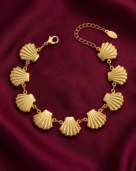 Alina Shell 18K Gold-Plated Stainless Steel Bracelet