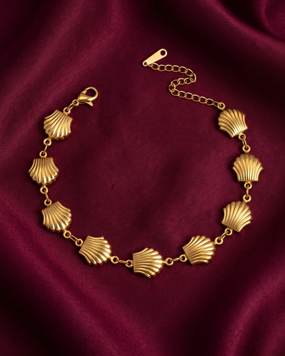 Celine Shell 18K Gold-Plated Stainless Steel Bracelet