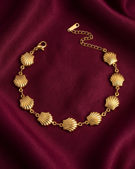 Celine Shell 18K Gold-Plated Stainless Steel Bracelet
