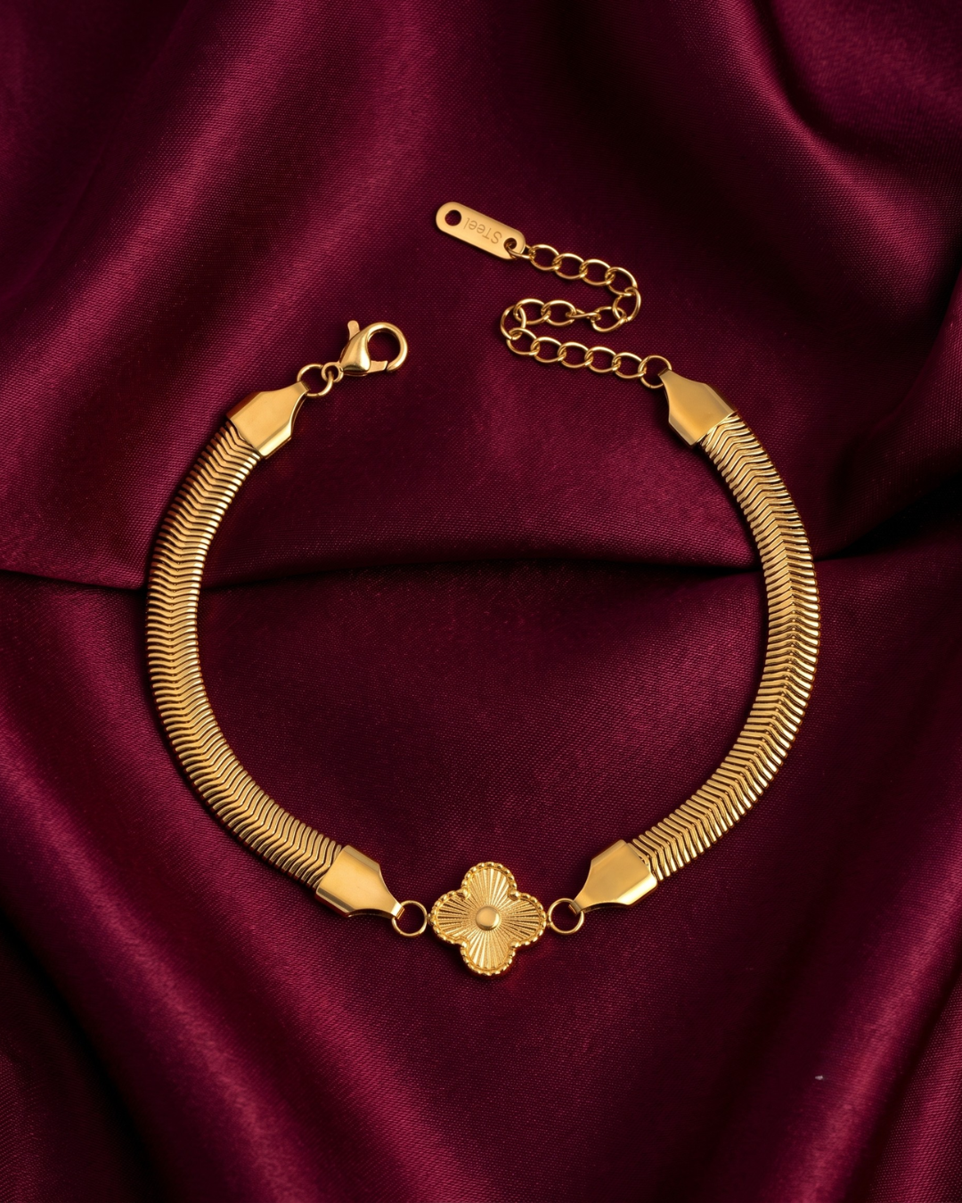 Seraphine Clover 18K Gold-Plated Stainless Steel Bracelet