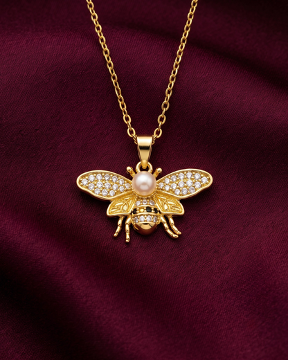 Bee 18K Gold Plated Stainless Steel Necklace