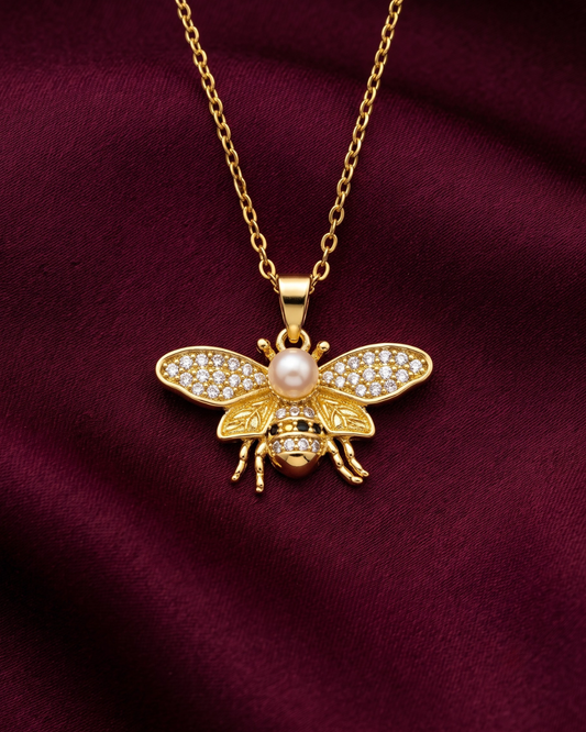 Bee 18K Gold Plated Stainless Steel Necklace
