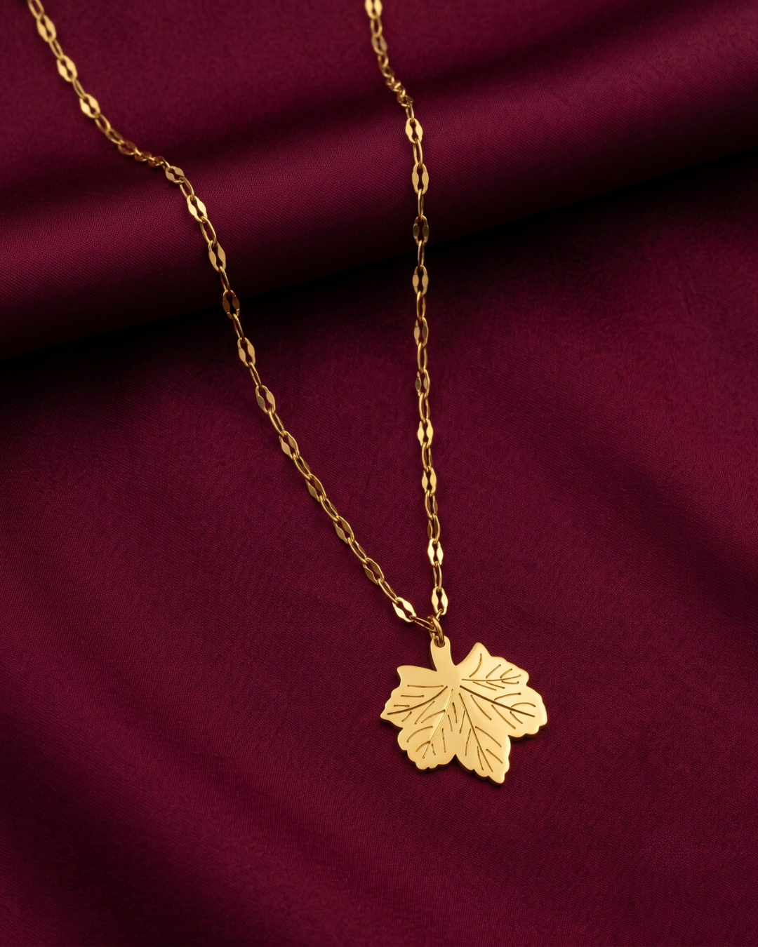 Leaf 18K Gold Plated Stainless Steel Necklace