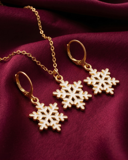 Lumi Snowflake Necklace & Earrings Set
