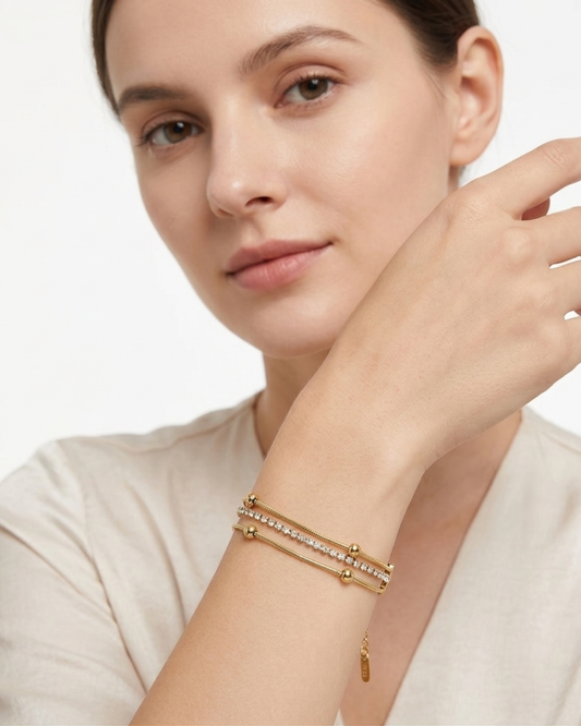 Aurielle 18K Gold-Plated Stainless Steel Bracelet