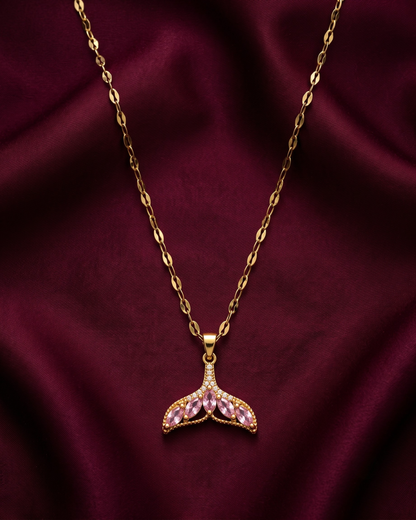Fish Tail 18K Gold Plated Stainless Steel Necklace