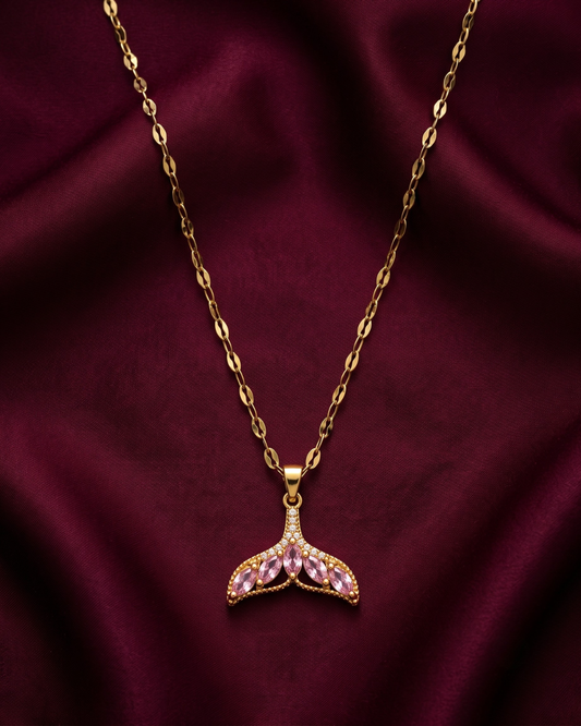 Fish Tail 18K Gold Plated Stainless Steel Necklace