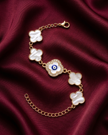 Zaya Evil Eye Clover Bracelet