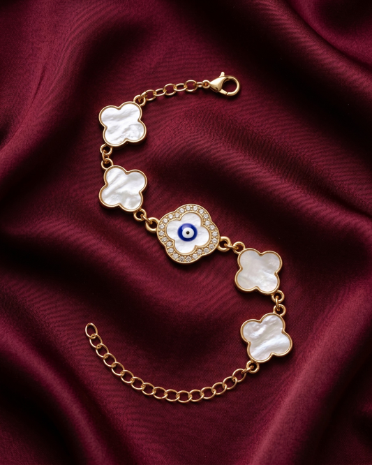 Zaya Evil Eye Clover Bracelet
